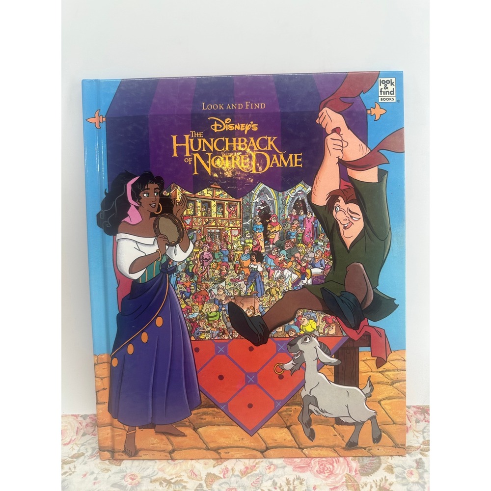 Disney Hunchback of Notre Dame Look and Find Hardcover Book 1996 Vintage Kids